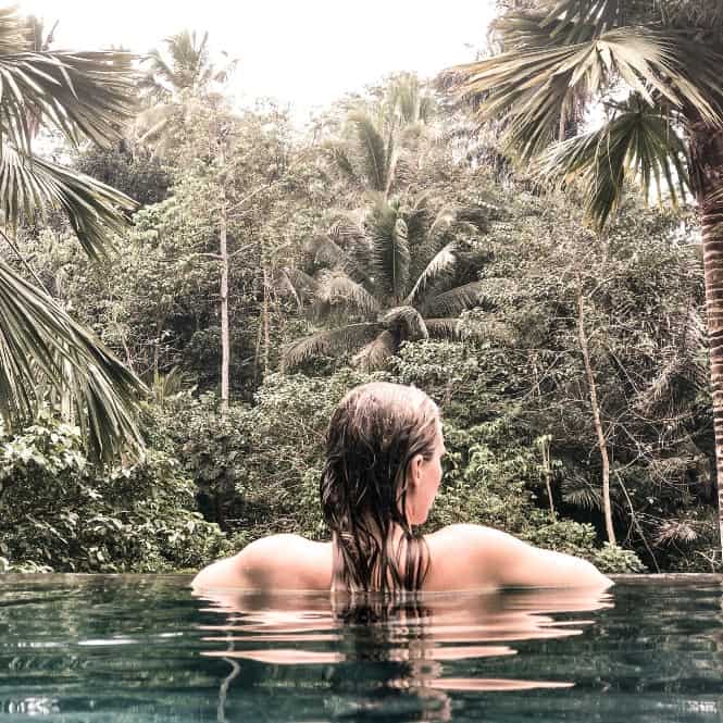 Jungle Fish Bali Infinity Pool Overlooking Ubud'S Rainforest