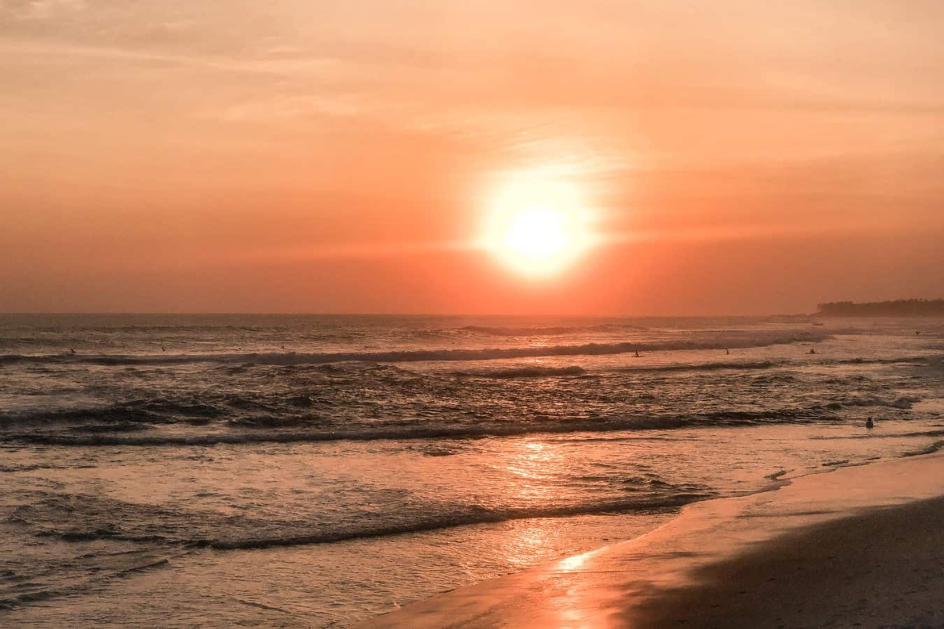 A Beautiful Sunset On Echo Beach In Canggu Bali