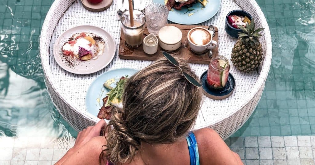 Floating Breakfast In Bali For A Two Weeks In Bali Itinerary