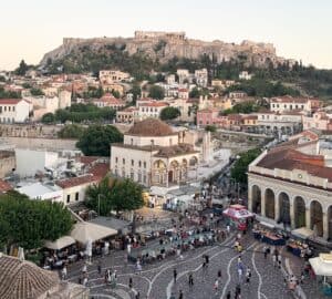 Monastriraki Square In Athens